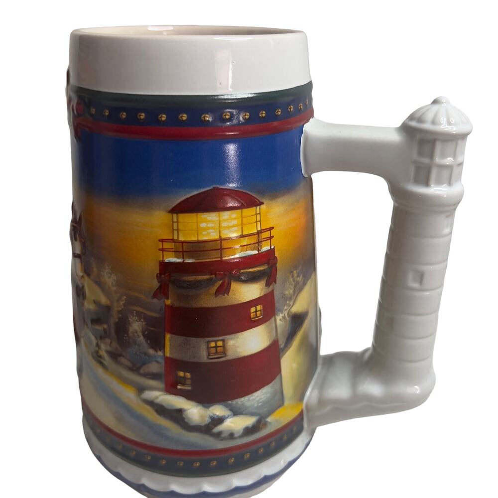 2002 Guiding the Way Home Collectible Budweiser Clydesdale Holiday Stein Beer